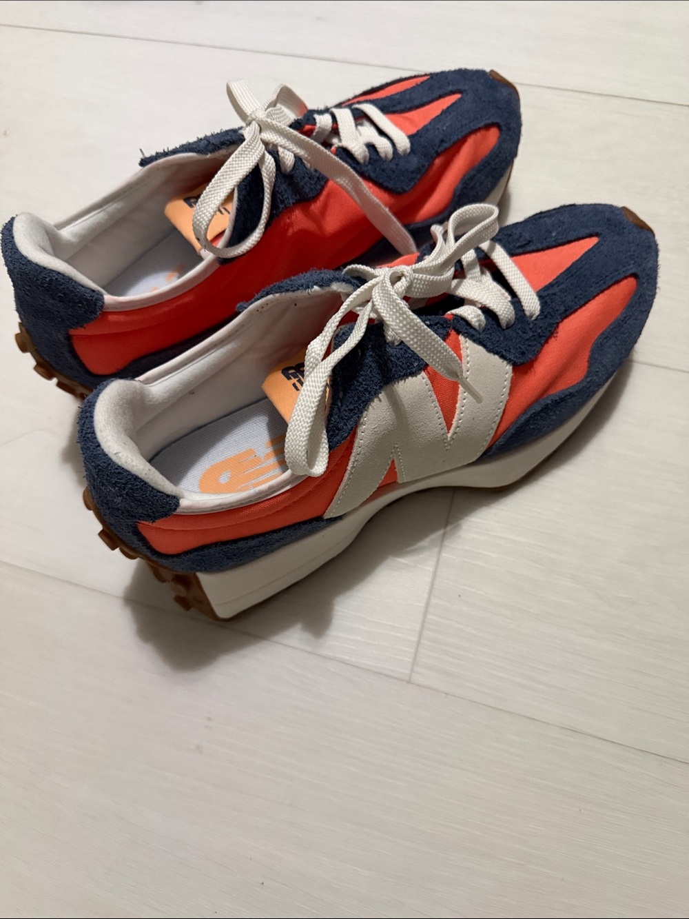 New Balance Women's Navy and Red Retro Runner Sneakers - Picture 2 of 5
